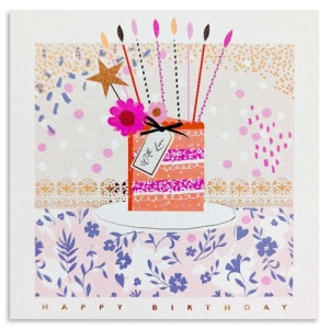 Peach & Pink Birthday Card